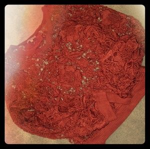 A red over the sweat shirt